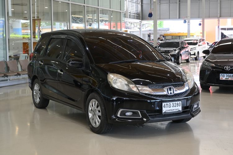 Honda Mobilio 2015 1.5 V Sedan เบนซิน ไม่ติดแก๊ส เกียร์อัตโนมัติ ดำ รูปที่ 3