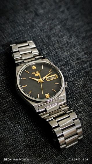 Seiko เงิน นาฬิกาไซโก้ ระบบออโตเมติก ไม่ต้องใส่ถ่านเข็มวิเดินเรียบ