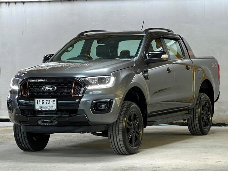 Ford Ranger 2021 2.0 Bi-Turbo 4WD Wildtrak Pickup ดีเซล ไม่ติดแก๊ส เกียร์อัตโนมัติ เทา รูปที่ 2