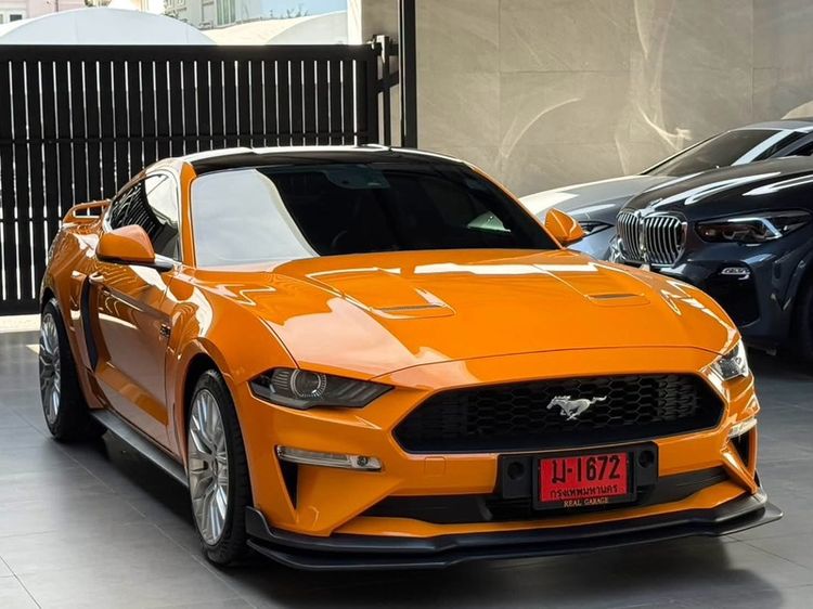 Ford Mustang 2019 2.3 Ecoboost Sedan เบนซิน ไม่ติดแก๊ส เกียร์อัตโนมัติ ส้ม รูปที่ 2