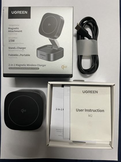 แท่นชาจไร้สาย Ugreen 2-in-1 25W Magnetic Wireless Charger Qi2 MPP Certified