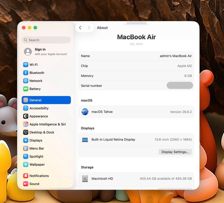 MacBook Air 13-inch M2 2022 Ram8GB SSD512GB  Space gray   รูปที่ 14