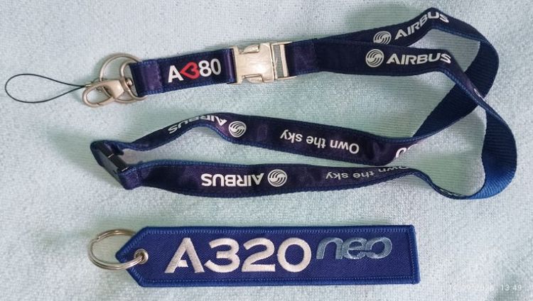 สายคล้องบัตรพนักงาน บัตรนักเรียน นักศึกษา  พวงกุญแจลายการบินไทย Airbus Boeing รูปที่ 7