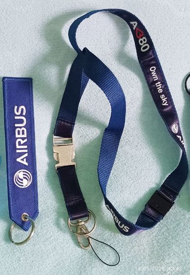 สายคล้องบัตรพนักงาน บัตรนักเรียน นักศึกษา  พวงกุญแจลายการบินไทย Airbus Boeing รูปที่ 8
