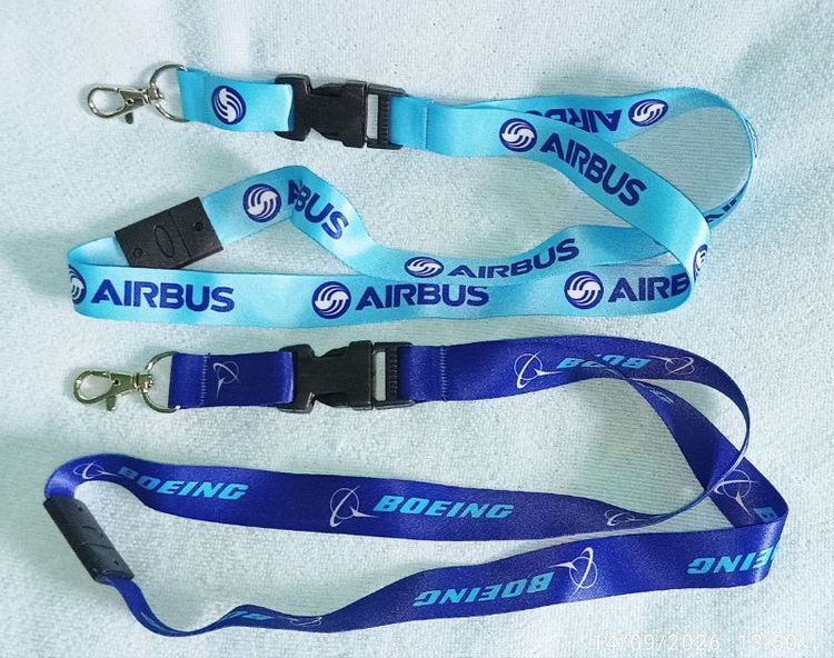 สายคล้องบัตรพนักงาน บัตรนักเรียน นักศึกษา  พวงกุญแจลายการบินไทย Airbus Boeing รูปที่ 4