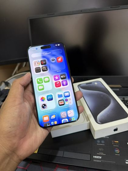 iPhone 15 Pro Max 256GB Blue Titanium จอแท้ลื่น กล้องสวย สแกนหน้าปกติ สอบถามเพิ่มเติมได้ รูปที่ 3