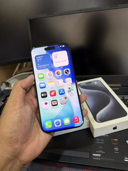 iPhone 15 Pro Max 256GB Blue Titanium จอแท้ลื่น กล้องสวย สแกนหน้าปกติ สอบถามเพิ่มเติมได้ รูปที่ 2