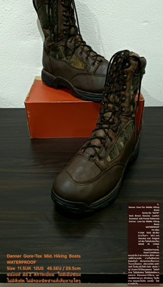 Danner Gore-Tex Mid Hiking Boots, WATERPROOF, Men's 11.5UK 12US 46.5EU/29.5cm Original ของแท้ มือ 2 หนังแท้ผสมผ้าแคนวาส พื้นเต็ม สภาพเยี่ยม รูปที่ 2