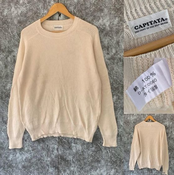 อื่นๆ เสื้อไหมพรม อื่นๆ เบจ แขนยาว เสื้อกันหนาวไหมพรม Capitata แท้ 💯 size วัดจริงขนาด อก 22.5 ยาว 27 นิ้ว สภพใหม่มาก ทรงสวย ดีเทลสวยเนื้อผ้านุ่ม หายากน่าสะสมครับ
