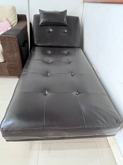 หนัง น้ำตาล 2 ที่นั่ง โซฟา Bed