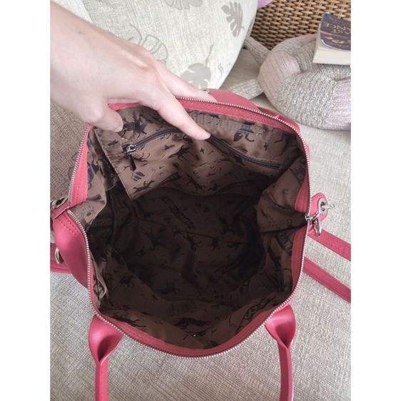 Longchamp Cuir หนังแกะแท้ สี Cyclamen Pink Size S ราคา 3,200 รวมส่ง ของแท้ 100% มีปลายทาง รูปที่ 4