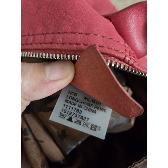 Longchamp Cuir หนังแกะแท้ สี Cyclamen Pink Size S ราคา 3,200 รวมส่ง ของแท้ 100% มีปลายทาง รูปที่ 5