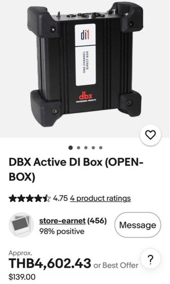 DBX Di1 ตัวแปลงสัญญาณเสียง แบบActive Direct Box (DI Box) ของแท้ มหาจักร์ขนาด 1 Ch รูปที่ 7