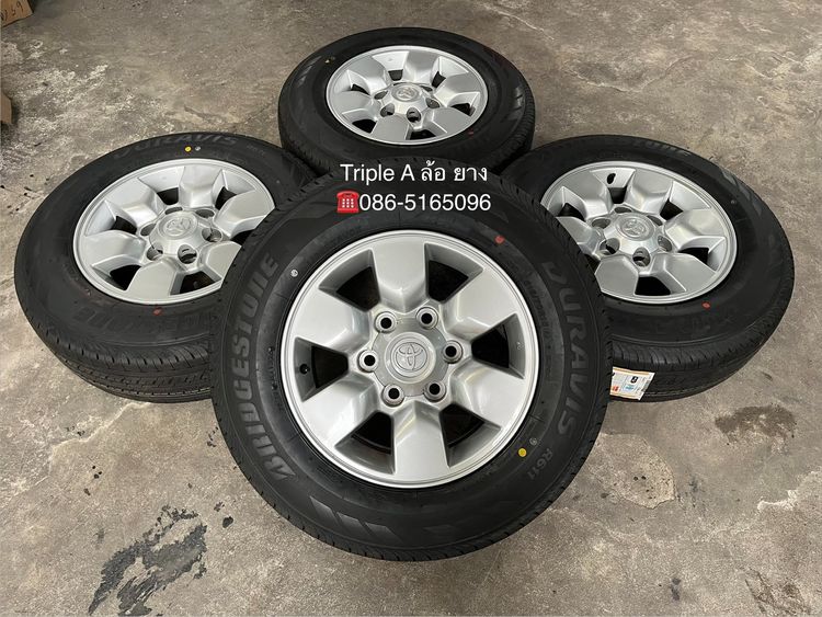 อื่นๆ อะลูมิเนียมอัลลอย 15" ✨ล้อแม็ก✨6รู139 Toyota ขอบ 15 พร้อมยางใหม่💯215-70-15 Bridgestone🚩ปี 26🚩🚘ใส่กับ รถตู้ Commuter 6รู139 ได้เลย