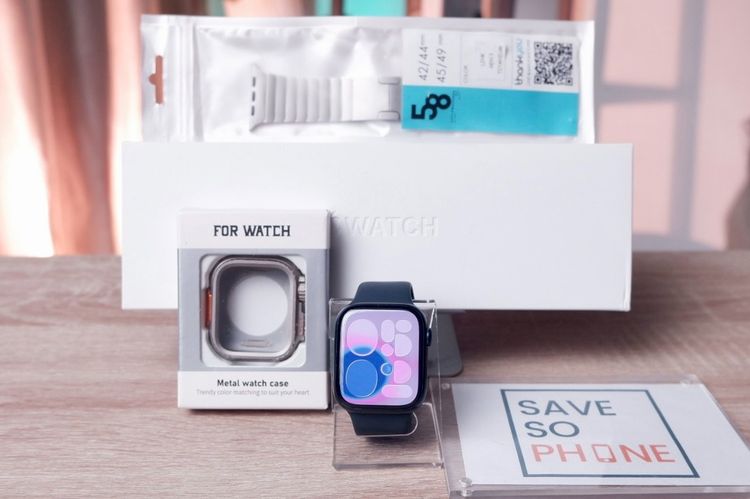 อื่นๆ ดำ Apple Watch Series 9  45 mm. GPS สี Black เครื่องสวย ราคาเพียง 5,990.- มีประกันร้าน 60วัน
