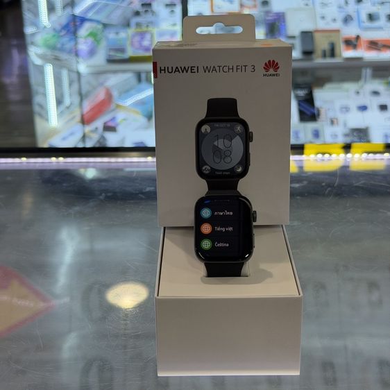 โลหะ Huawei Watch Fit3 สีดำ เครื่องศูนย์ สภาพสวยมากๆ ขนาด43mm. สมาร์ทวอทช์ฟังชั่นเยอะ ใช้งานดีเยี่ยม ครบยกกล่อง🥰🥰