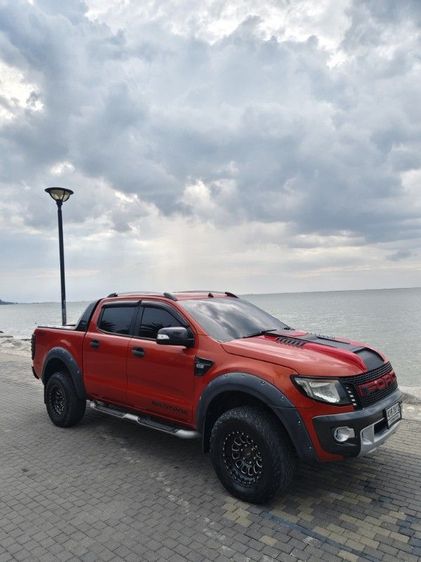 Ford Ranger 2013 3.2 XLT 4WD Pickup ดีเซล ไม่ติดแก๊ส เกียร์อัตโนมัติ ส้ม