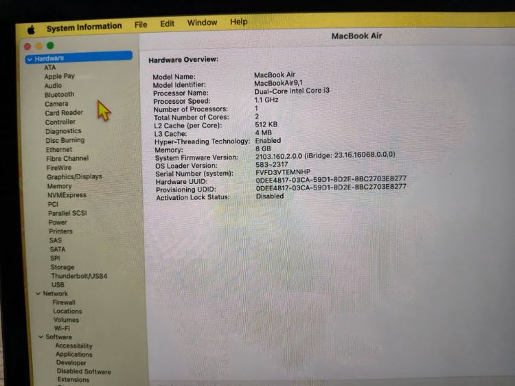 MacBook Air 13 นิ้ว ปี 2020 ชิป Intel Core i3 มือ2  พร้อมเคสใส เม้าท์ ที่ชาร์จเทียบเท่า รูปที่ 10