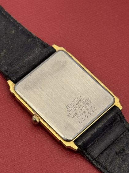 Seiko Sand Textured Dial JDM Tank Style Japan Men Quartz Watch 9021-5300 รูปที่ 8
