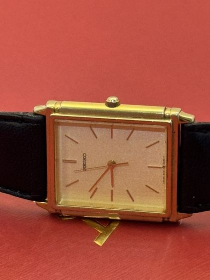 Seiko Sand Textured Dial JDM Tank Style Japan Men Quartz Watch 9021-5300