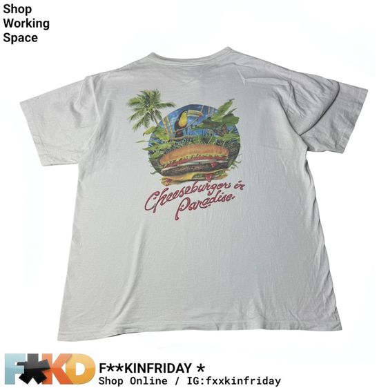 เสื้อยืด Jimmy Buffett​ 80s Size XL​