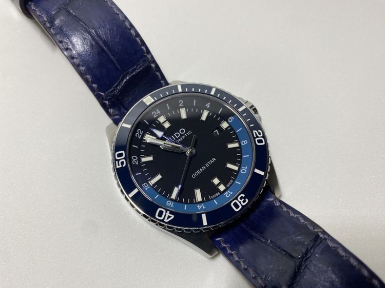 น้ำเงิน นาฬิกา Mido Ocean Star GMT รุ่น M026.629.17.051.00