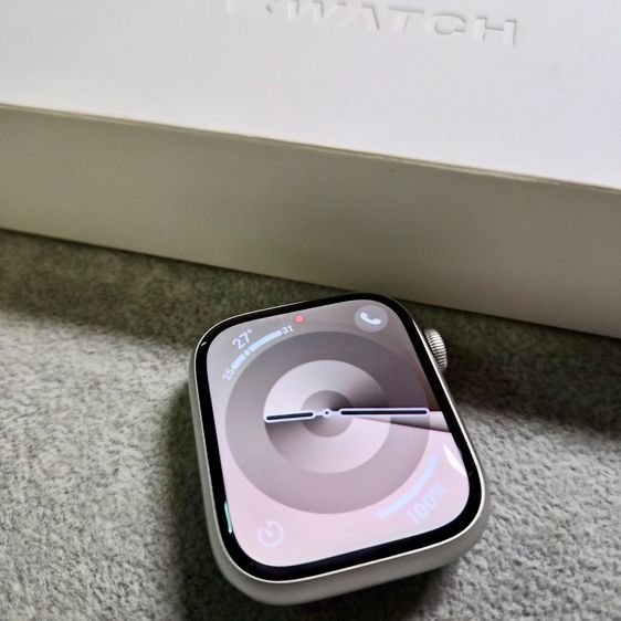 Apple Watch Series 9 45mm Silver มี AppleCare+ ถึงปี 27 พร้อมสายแบรนด์แท้ 6 เส้น