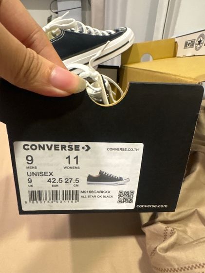 Converse Chuck Taylor All Star Ox สีดำ Size 9US / 42.5EUR (27.5cm) ของแท้