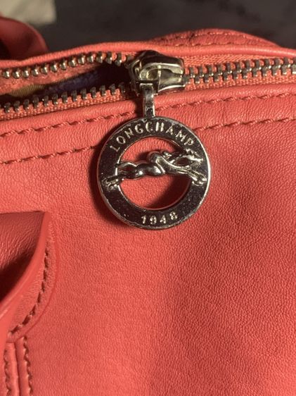 Longchamp Cuir หนังแกะแท้ สี Cyclamen Pink Size S ราคา 3,200 รวมส่ง ของแท้ 100% มีปลายทาง รูปที่ 12