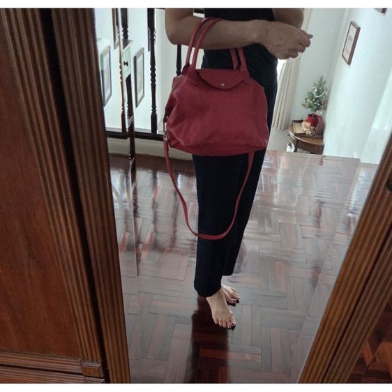 Longchamp Cuir หนังแกะแท้ สี Cyclamen Pink Size S ราคา 3,200 รวมส่ง ของแท้ 100% มีปลายทาง รูปที่ 16
