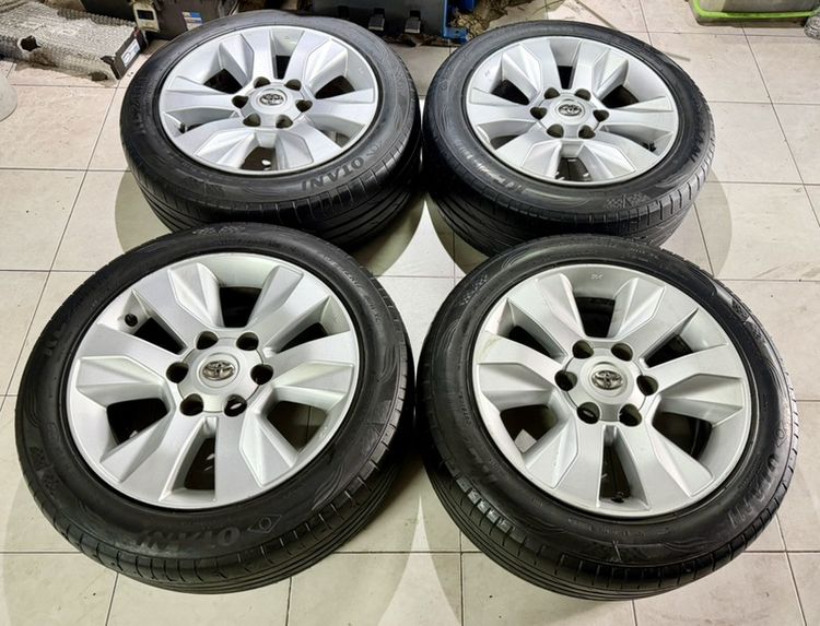 ล้อแท้TOYOTA 17 6รู139 พร้อมยาง OTANI 215 55 17 ปี25 รถตู้จัดได้