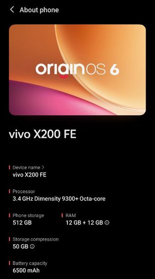 VlVO X200 FE มือสอง ใช้งานปกติ สภาพเหมือนใหม่ ประกันศูนย์เหลือ 1 เดือน ขายยกกล่องพร้อมของแถม รูปที่ 2