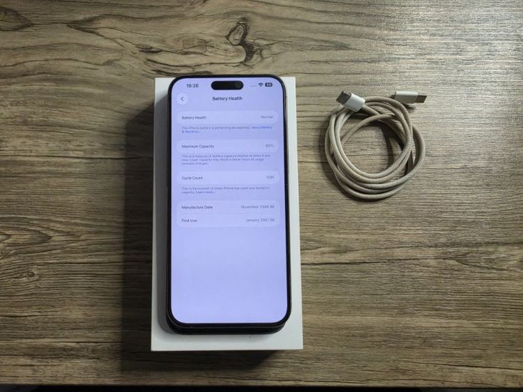 iphone 15 pro max สีไทเทเนียมธรรมชาติ รูปที่ 6