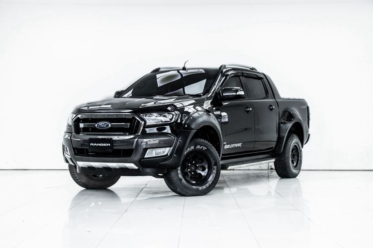 Ford Ranger 2016 2.2 Hi-Rider Wildtrak Pickup ดีเซล ไม่ติดแก๊ส เกียร์อัตโนมัติ ดำ
