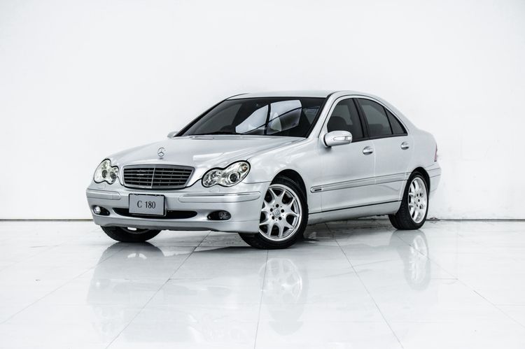 Mercedes-Benz C-Class 2003 C180 Kompressor Sedan เบนซิน ไม่ติดแก๊ส เกียร์อัตโนมัติ เทา
