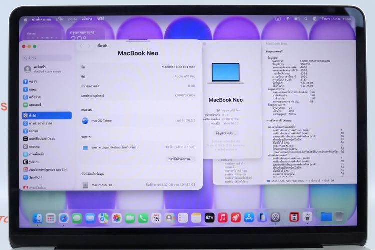 MacBook Neo 13" 8.512GB Batt 100 ประกัน 05.2027  รูปที่ 2