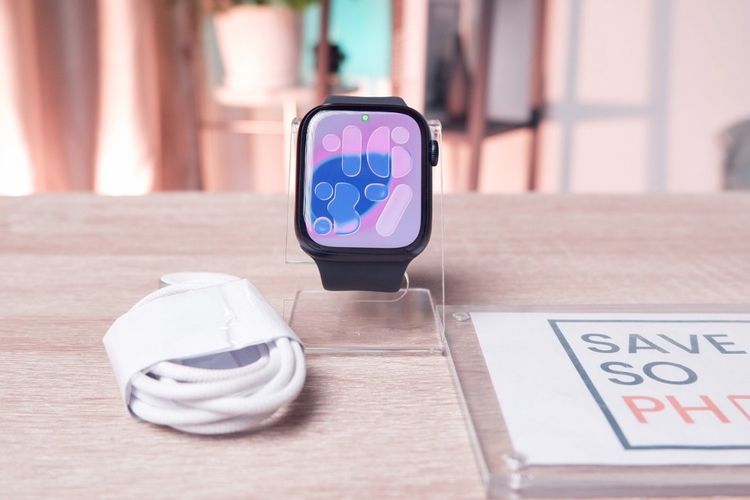 อื่นๆ ดำ Apple Watch Series 9  45 mm. GPS สี Black เครื่องสวย ราคาเพียง 5,490.- มีประกันร้าน 60วัน