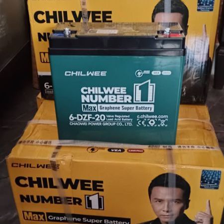 แบตเตอรี่ตะกั่วกรดแห้ง VRLAยี่ห้อ Chilwee รุ่น 6-DZF-20แรงดัน 12V ความจุ 20Ah