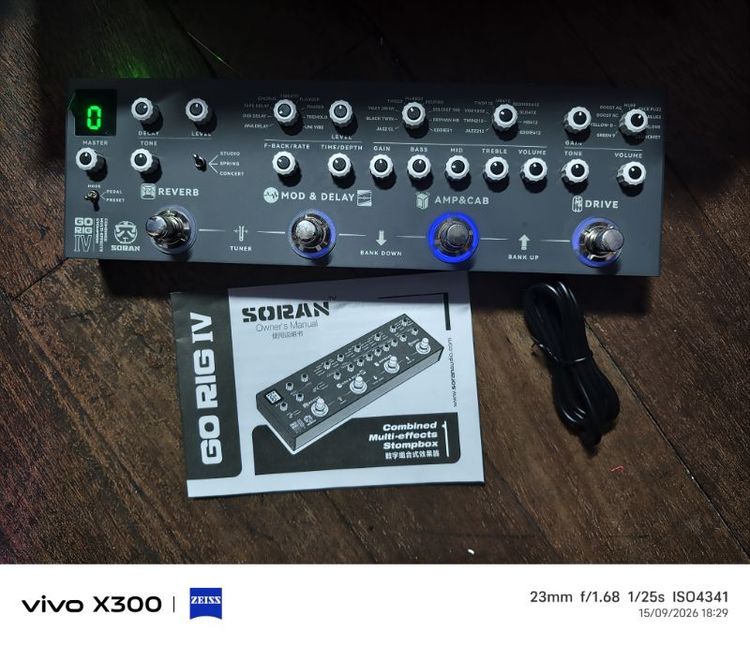 Multi effect go rig iv ใช้งานปกติ สภาพเหมือนใหม่ มีกล่อง คู่มือ สาย usb ขาย 2400 บาทรวมส่ง