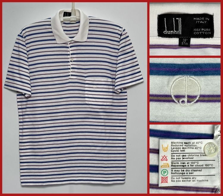 ⚠️ MADE IN ITALY‼️เสื้อโปโล dunhill ของแท้ Original