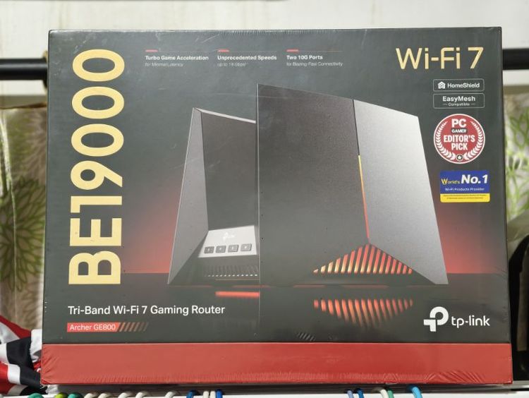 อุปกรณ์เครือข่าย TP-Link Archer GE800 (BE19000) Tri-Band Wi-Fi 7Gaming Router