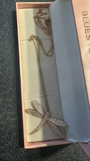 ✨ Swarovski Dragonfly Necklace – Rose Gold ✨ รูปที่ 3