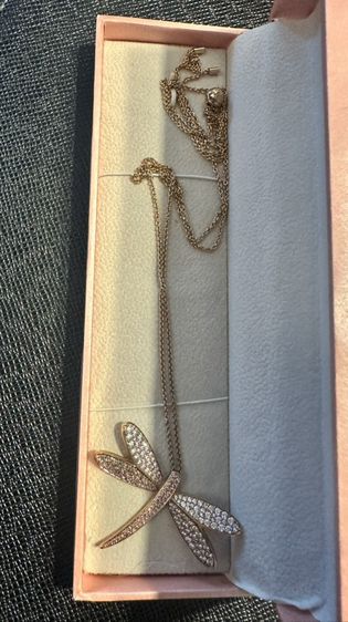 ✨ Swarovski Dragonfly Necklace – Rose Gold ✨ รูปที่ 4