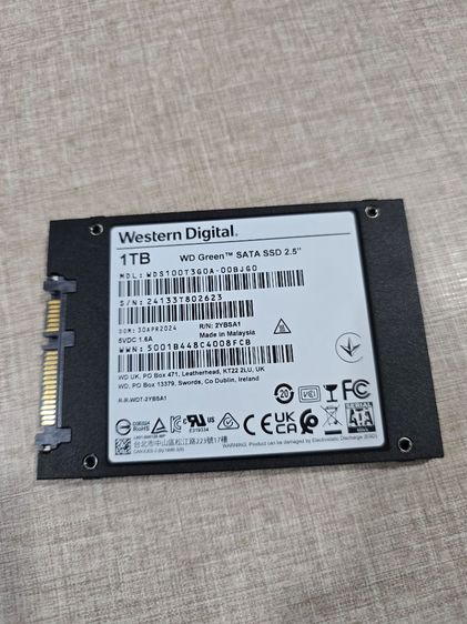 SSD SATA ยี่ห้อ WD ขนาด 1 TB ใหม่มาก ยังเหลือประกัน ราคานี้รับของเอง รูปที่ 2