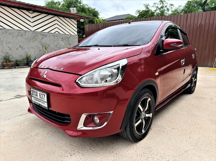 Mitsubishi Mirage 2013 1.2 GLX Sedan เบนซิน ไม่ติดแก๊ส เกียร์อัตโนมัติ แดง