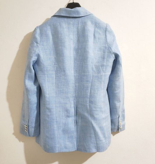 เสื้อเบลเซอร์ผ้าลินินสีฟ้าอ่อน รูปที่ 7