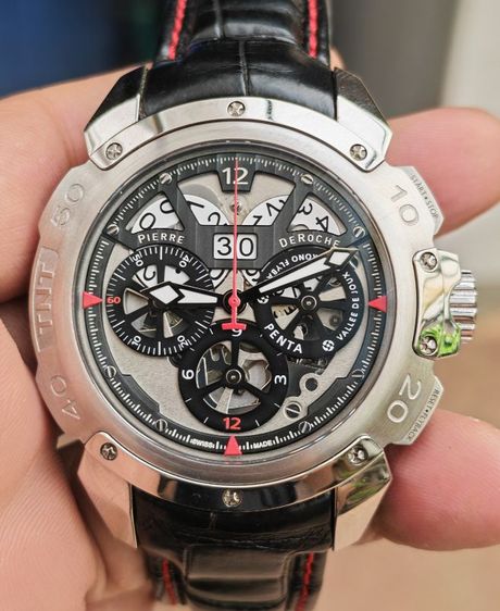 นาฬิกา Pierre Deroche​ Grandcliff TNT Penta Chronograph Flyback กล่องใบครบ แบ่งปันราคาดีที่สุดครับ