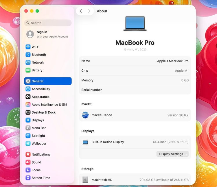 MacBook Pro 13-inch M1 2020 Ram8GB SSD256GB Silver รูปที่ 13