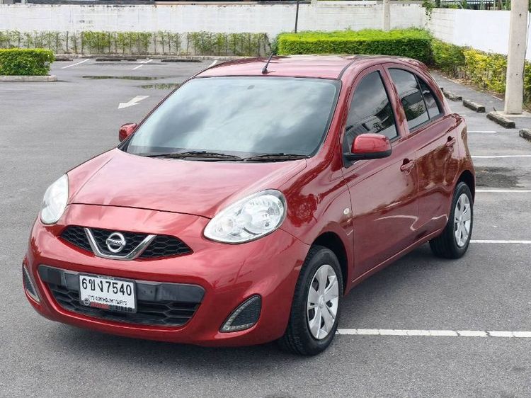 Nissan March 2018 1.2 E Sedan เบนซิน ไม่ติดแก๊ส เกียร์อัตโนมัติ แดง รูปที่ 2