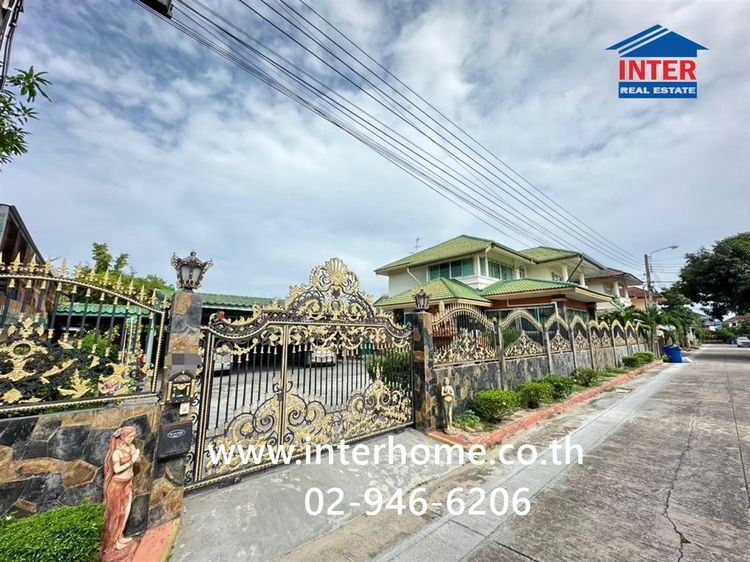 บ้านเดี่ยว 2 ชั้น+โกดัง 175.6 ตร.ว. หมู่บ้านออคิดวิลล่า ใกล้สนามบินสุวรรณภูมิ ถนนบางนา-ตราด ถนนทางพิเศษบูรพาวิถี บางเสาธง สมุทรปราการ